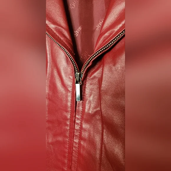 East 5th Vintage Red 100% authentic Leather Jacket - Size XL womens - Picture 3 of 6